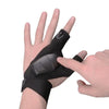 Fingerless Glove LED Flashlight 2 Fingers Waterproof USB Charge Hands-Free Lights Gloves for Fishing Camping Cool Gadget Hot